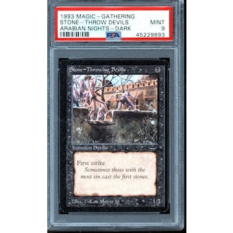 Magic the Gathering Arabian Nights Stone-Throwing Devils PSA 9 NEAR MINT (NM) Disavowed Card