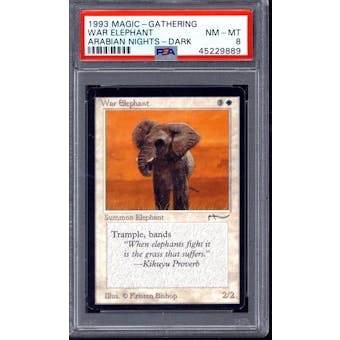 Magic the Gathering Arabian Nights War Elephant PSA 8