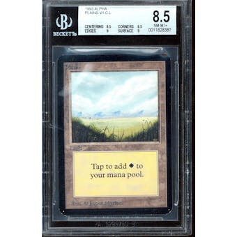 Magic the Gathering Alpha Plains BGS 8.5 (8.5, 8.5, 9, 9) Q++ Only .5 away from BGS 9 MINT