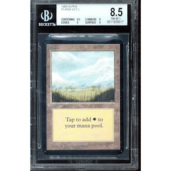 Magic the Gathering Alpha Plains BGS 8.5 (9.5, 8, 9, 9) B+++ Only .5 away from BGS 9 MINT