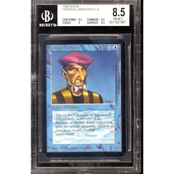 Magic the Gathering Alpha Prodigal Sorcerer BGS 8.5 (8.5, 8.5, 9, 9.5) Q++ Just .5 away from BGS 9 MINT