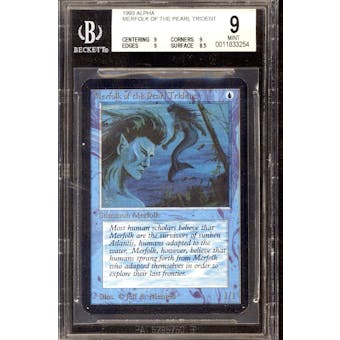 Magic the Gathering Alpha Merfolk of the Pearl Trident BGS 9 (9, 9, 9, 8.5)