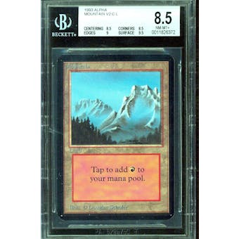 Magic the Gathering Alpha Mountain BGS 8.5 (8.5, 8.5, 9, 9.5) Q++ Only .5 away from BGS 9 MINT