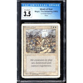 Magic the Gathering Unlimited Wrath of God CGC 3.5