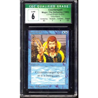 Magic the Gathering Alpha Counterspell CGC 6 (inked)