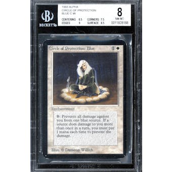 Magic the Gathering Alpha Circle of Protection: Blue BGS 8 (8.5, 7.5, 9, 8.5)