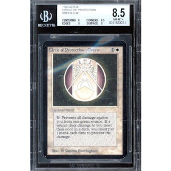 Magic the Gathering Alpha Circle of Protection: Green BGS 8.5 (8, 8.5, 9, 9)