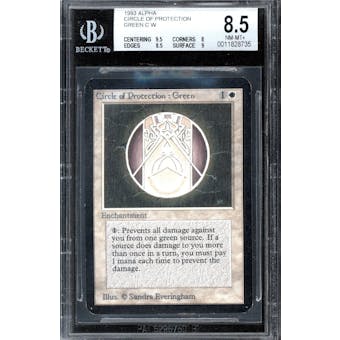 Magic the Gathering Alpha Circle of Protection: Green BGS 8.5 (9.5, 8, 8.5, 9)