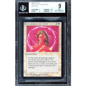 Magic the Gathering Alpha Circle of Protection: Red BGS 9 (9, 8.5, 9, 9)