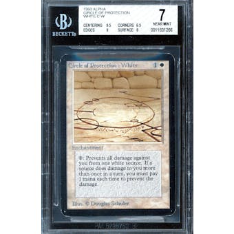Magic the Gathering Alpha Circle of Protection: White BGS 7 (9.5, 6.5, 8, 8)