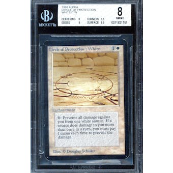 Magic the Gathering Alpha Circle of Protection: White BGS 8 (8, 7.5, 8, 8.5)