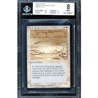 Magic the Gathering Alpha Circle of Protection: White BGS 8 (8.5, 8, 8.5, 7.5)