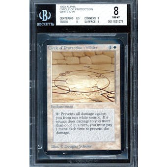 Magic the Gathering Alpha Circle of Protection: White BGS 8 (8.5, 8, 8, 9)