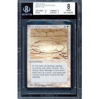 Magic the Gathering Alpha Circle of Protection: White BGS 8 (9.5, 8, 8, 8)