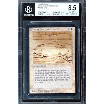 Magic the Gathering Alpha Circle of Protection: White BGS 8.5 (9, 8.5, 8.5, 9)