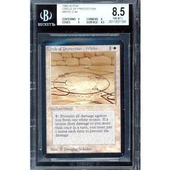 Magic the Gathering Alpha Circle of Protection: White BGS 8.5 (9, 8, 9, 8.5)