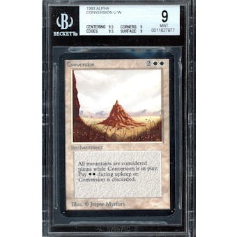 Magic the Gathering Alpha Conversion BGS 9 (9.5, 9, 9.5, 9) Q++ Just .5 away from BGS 9.5 GEM MINT