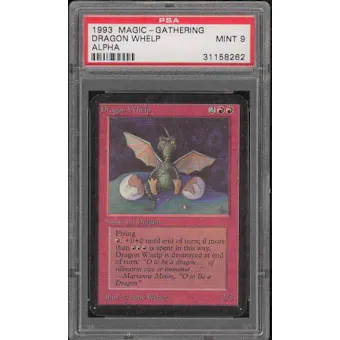 Magic the Gathering Alpha Single Dragon Whelp PSA 9