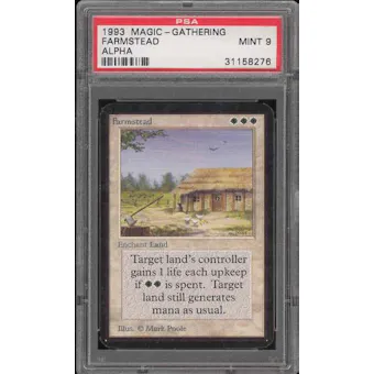 Magic the Gathering Alpha Single Farmstead PSA 9