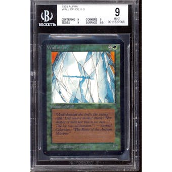 Magic the Gathering Alpha Wall of Ice BGS 9 (9, 9, 9, 9.5) Q+