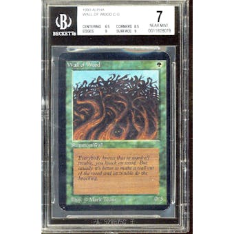 Magic the Gathering Alpha Wall of Wood BGS 7 (6.5, 8.5, 9, 9)