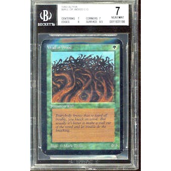 Magic the Gathering Alpha Wall of Wood BGS 7 (7, 7, 8, 8.5)