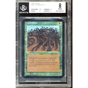 Magic the Gathering Alpha Wall of Wood BGS 8 (7.5, 8, 8, 8)