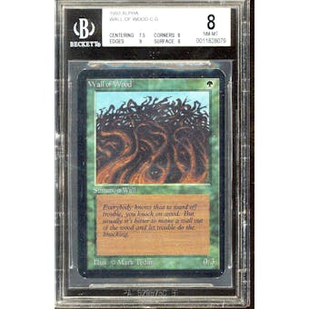 Magic the Gathering Alpha Wall of Wood BGS 8 (7.5, 8, 9, 8)