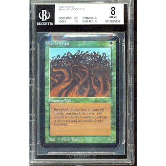 Magic the Gathering Alpha Wall of Wood BGS 8 (8.5, 8, 7.5, 8)