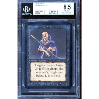 Magic the Gathering Alpha Weakness BGS 8.5 (9.5, 8, 9, 9) B+++ Only .5 away from BGS 9 MINT