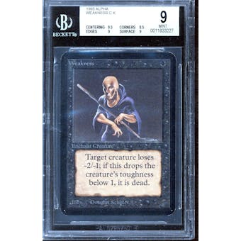 Magic the Gathering Alpha Weakness BGS 9 (9.5, 8.5, 9, 9)