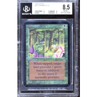 Magic the Gathering Alpha Wild Growth BGS 8.5 (9, 8, 9, 9) B+++ Only .5 away from BGS 9 MINT