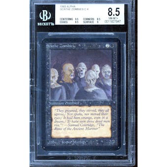 Magic the Gathering Alpha Scathe Zombies BGS 8.5 (9.5, 8.5, 8.5, 9) Q++ Just .5 away from BGS 9.5 GEM MINT
