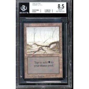 Magic the Gathering Alpha Swamp BGS 8.5 (9, 8, 9, 9) B+++ Just .5 away from BGS 9 MINT