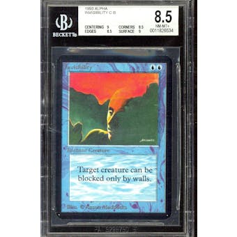 Magic the Gathering Alpha Invisibility BGS 8.5 (9, 8.5, 8.5, 9) Q++ Only .5 away from BGS 9 MINT