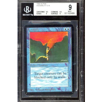 Magic the Gathering Alpha Invisibility BGS 9 (9.5, 8.5, 9, 9)
