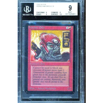 Magic the Gathering Alpha Ironclaw Orcs BGS 9 (9, 9, 9, 9.5)