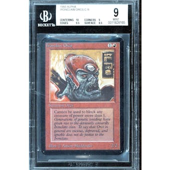 Magic the Gathering Alpha Ironclaw Orcs BGS 9 (10, 9, 9.5, 8.5)