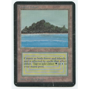 Magic the Gathering Alpha Single Tropical Island - HEAVY PLAY (HP)