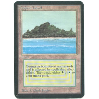 Magic the Gathering Alpha Single Tropical Island - SLIGHT PLAY (SP)