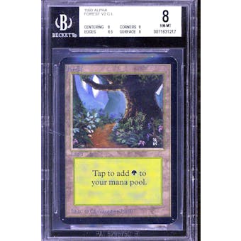 Magic the Gathering Alpha Forest BGS 8 (8, 8, 8.5, 8)