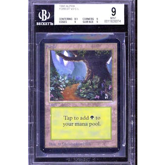 Magic the Gathering Alpha Forest BGS 9 (8.5, 9, 9, 9)