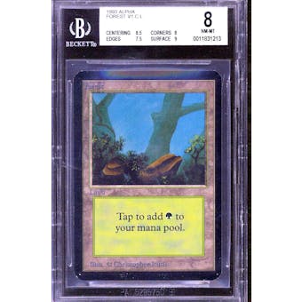 Magic the Gathering Alpha Forest BGS 8 (8.5, 8, 7.5, 9)
