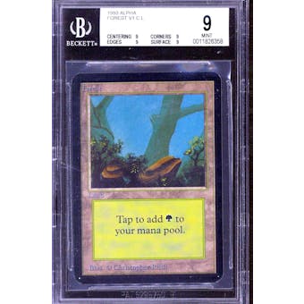 Magic the Gathering Alpha Forest BGS 9 (9, 9, 9, 9)