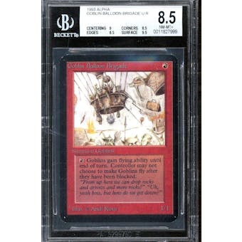 Magic the Gathering Alpha Goblin Balloon Brigade BGS 8.5 (9, 8.5, 8.5, 9.5) Q++ Only .5 away from BGS 9 MINT