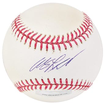 Andy LaRoche Autographed Baseball (Stained) (DACW COA)