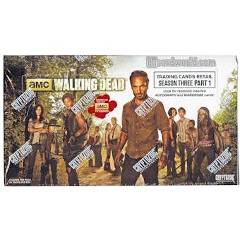 The Walking Dead Season 3 Part 1 Trading Cards Retail 24-Pack Box (Cryptozoic 2014)