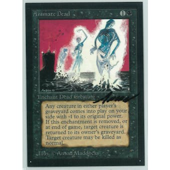 Magic the Gathering Beta Artist Proof Animate Dead - SIGNED BY ANSON MADDOCKS