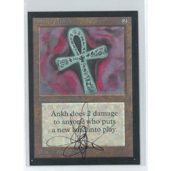 Magic the Gathering Beta Artist Proof Ankh of Mishra - SIGNED & ALTERED BY AMY WEBER
