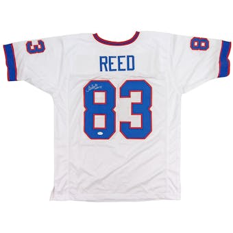 Andre Reed Autographed Buffalo Bills White Football Jersey HOF 14 (JSA COA)